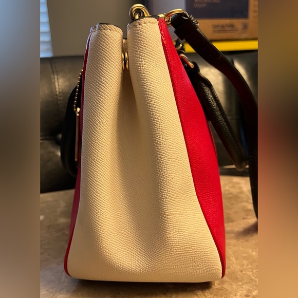 Coach Red, White and Black Satchel or Crossbody - Picture 5 of 14